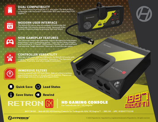RetronGX HD Gaming Console by Hyperkin - in stock!!