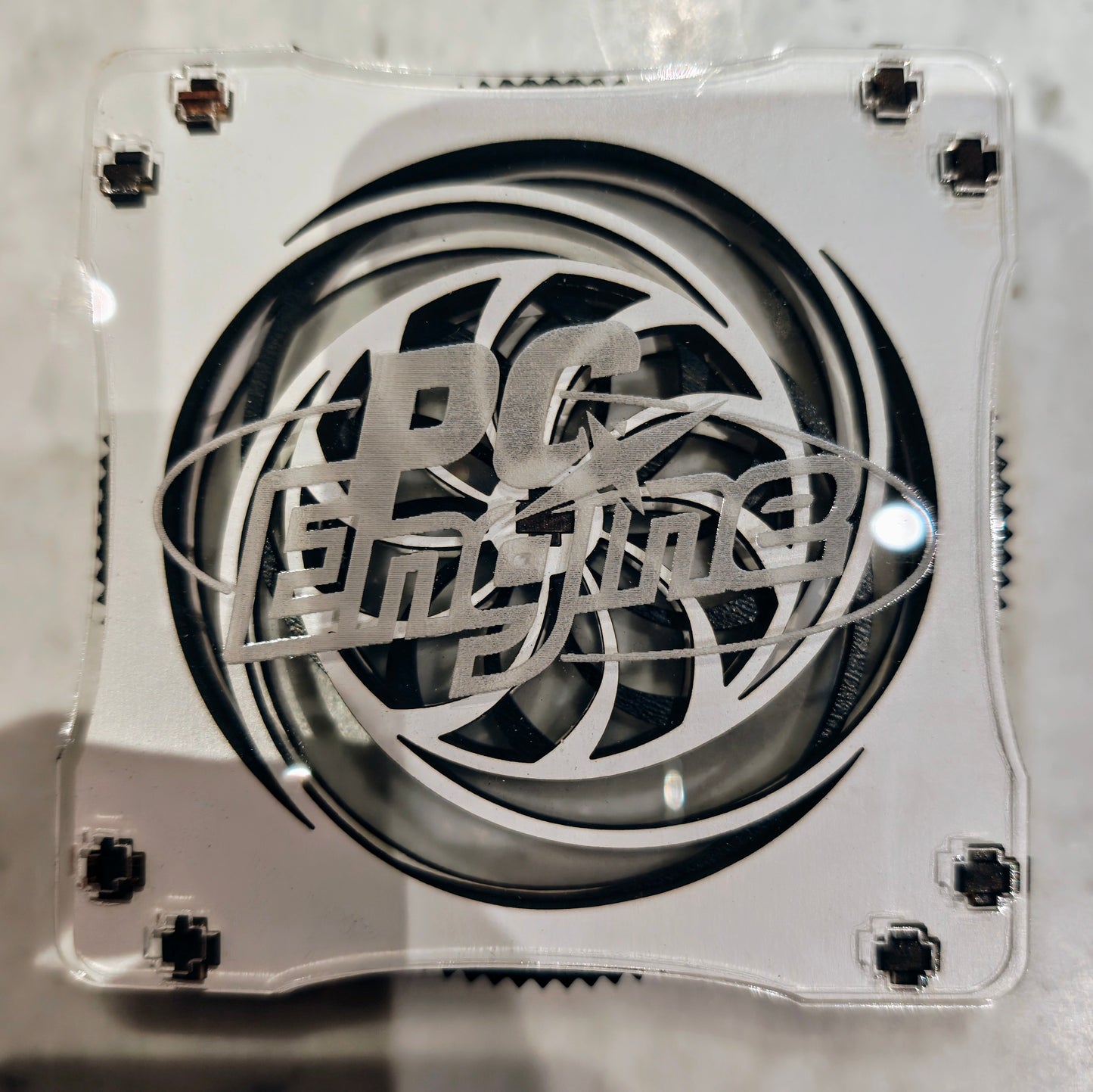 Custom PCE or TG16 kinetic drink coaster
