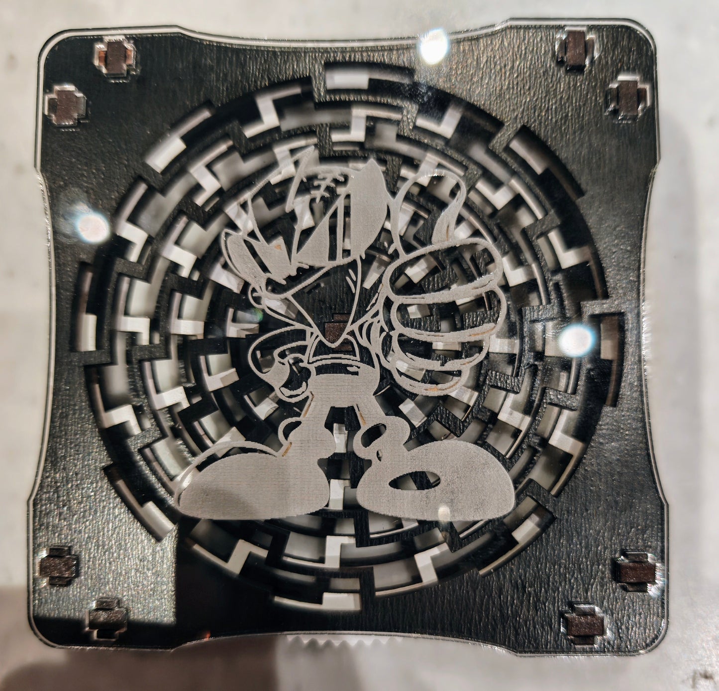 Custom PCE or TG16 kinetic drink coaster